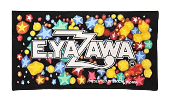 矢沢永吉（EIKICHI YAZAWA）スペシャルビーチタオル(ロゴレインボー)ブラック／ホワイト｜ロックオンショップ