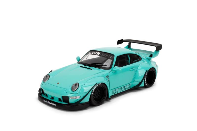 京商 (Kyosho) Jada Toys PINK SLIPSシリーズ 1/18 ポルシェ RWB KEI KISHI ミントブルー 完成品 JADA36463｜ロックオンショップ