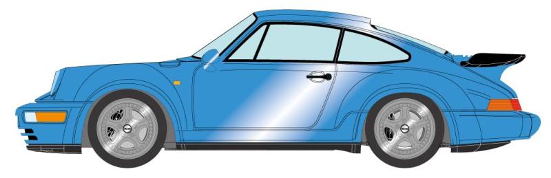 メイクアップ (Make up) VISION 1/43 Porsche 911 (964) Turbo 3.6 1993 タホブルーメタリック 完成品 VM158G｜ロックオンショップ