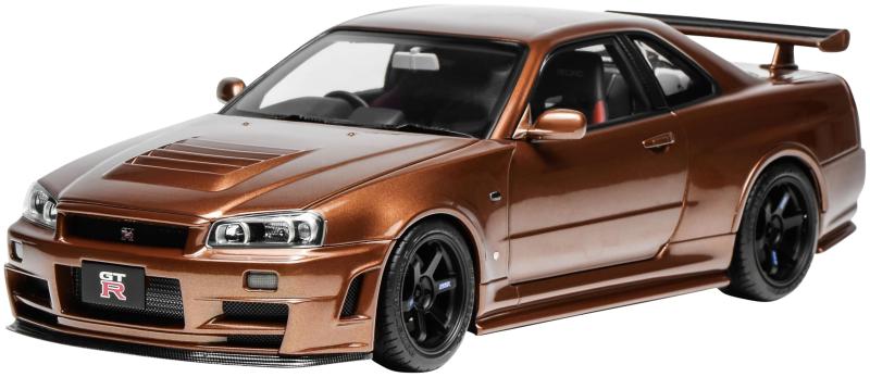 フリースタイル (FREESTYLE) MOTORHELIX 1/18 Nissan Skyline GT-R (R34) CUSTOMIZED VERSION Metal Bronze 完成品 M83414｜ロックオンショップ