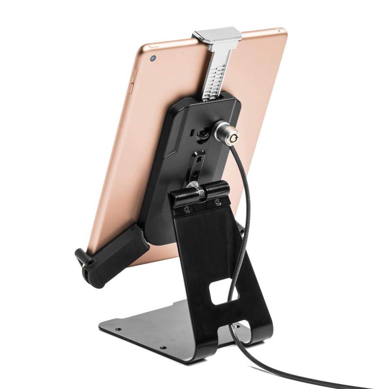 サンワダイレクト iPad・タブレット用 セキュリティスタンド セキュリティワイヤー・鍵付 200-SL057|ロックオンショップ