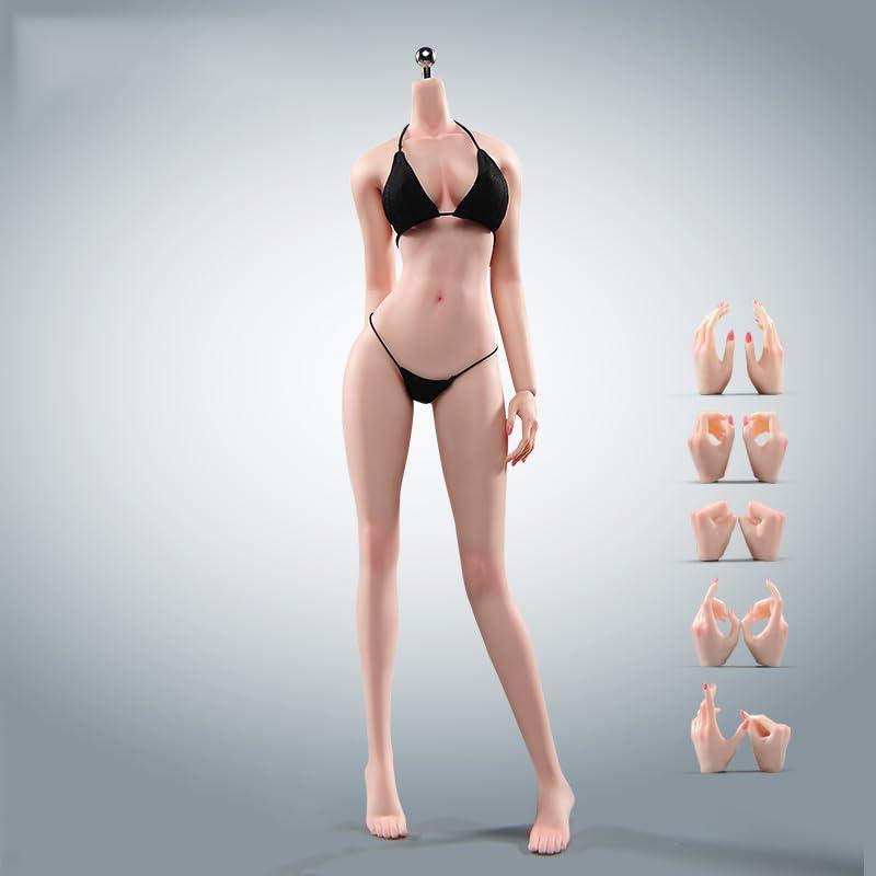 1/6スケール女性ボディ、12インチ超可撓性豊満女性ボディ手形シームレスミニアクションドールコレクション｜ロックオンショップ