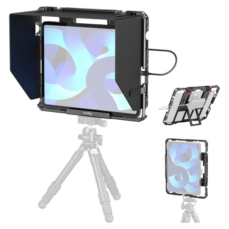 SmallRig iPad用 汎用型メタルケージ 三脚マウントアダプター モニター iPad Pro 12.9用/Air用/Mini用などに対応 1/4インチ-20、3/8インチ-16穴、コールドシューマウント付き MD5059｜ロックオンショップ