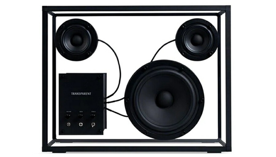 transparent スピーカー　ミニ　ブラック SMALL TRANSPARENT SPEAKER BLACK
