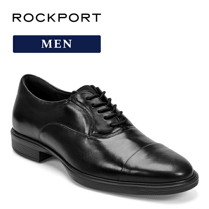 開店1周年記念10％OFF＜4/11-17＞【公式】ロックポート ROCKPORT メンズ KEEFE KEEFE／キーフ キャップ トゥ RMF-A25F03W ブラック 靴幅： W