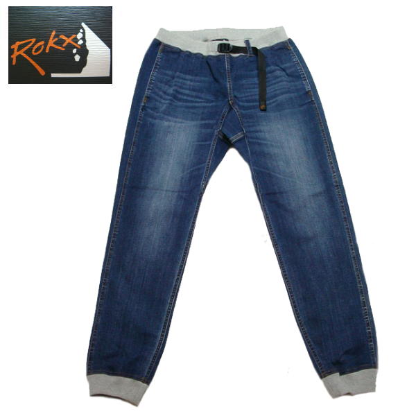 ロックス ROKX エムジーデニムウッドパンツ 伸ばすこと クライミングズボン下 リブパンツ メンズ RXMS191023 ダークユーズド
