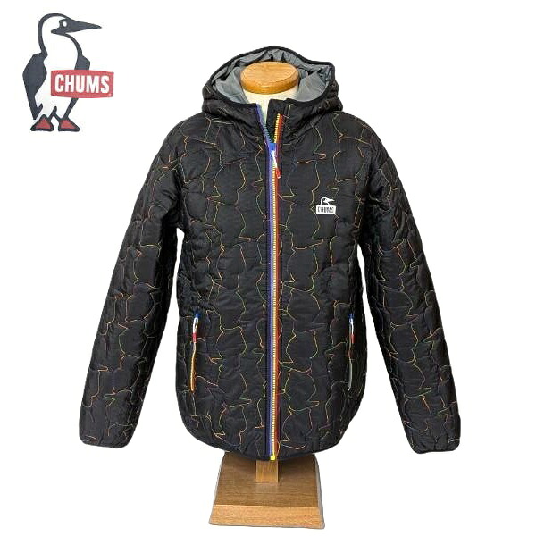 チャムス CHUMS  中綿入り口・入口 キルティング上衣 Booby Stitch Padded Parka 御山パーカー メンズ アウター CH04-1468 黒いことx虹霓 メンズファッション-コート・ジャケット