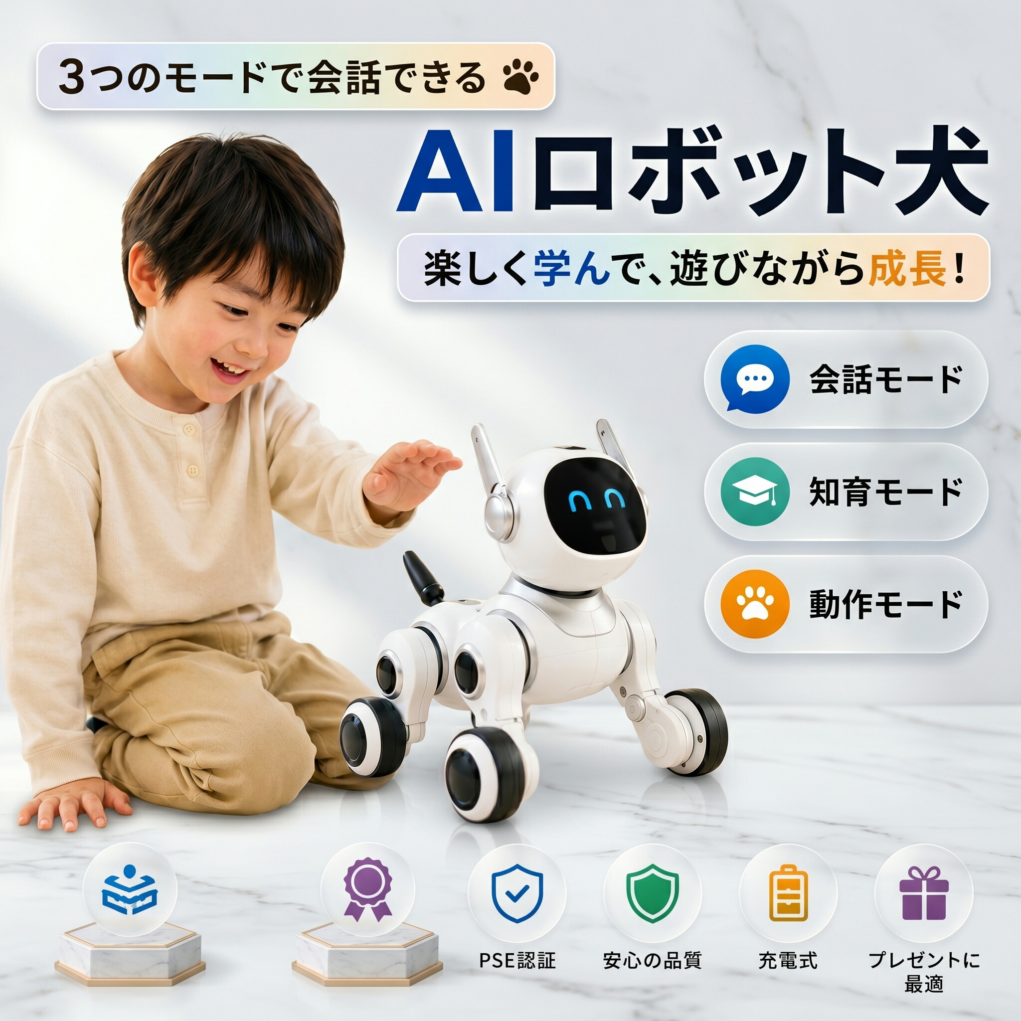 【2026最新款】【制限事項P10倍★貨物輸送無料】人工知能学自動人形 人工知能学愛玩動物 陰電子愛玩動物 しゃべる 自動人形犬 遊び道具 自動人形 犬知育遊び道具 英語 学び取る 癒しグッズ 差し上げ物 赤ちゃん 生まれ落ちる日 クリスマス ChatGPT相応う スマホ連絡 手のうち大きさ 次世代人工知能学愛玩動物 しゃべる 66言葉づかい相応う  一人暮ら