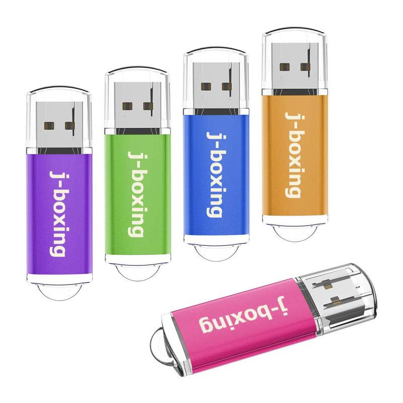 J-boxing USBメモリ USB 2.0スティック 多色 5個セット キャップ式