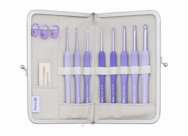 Tulip チューリップ 編み針 『ETIMO Murasaki (エティモ ムラサキ) 座布団手持ち部分付き添い人かぎ針仕掛ける TEM-001』 日用品雑貨・文房具・手芸-その他