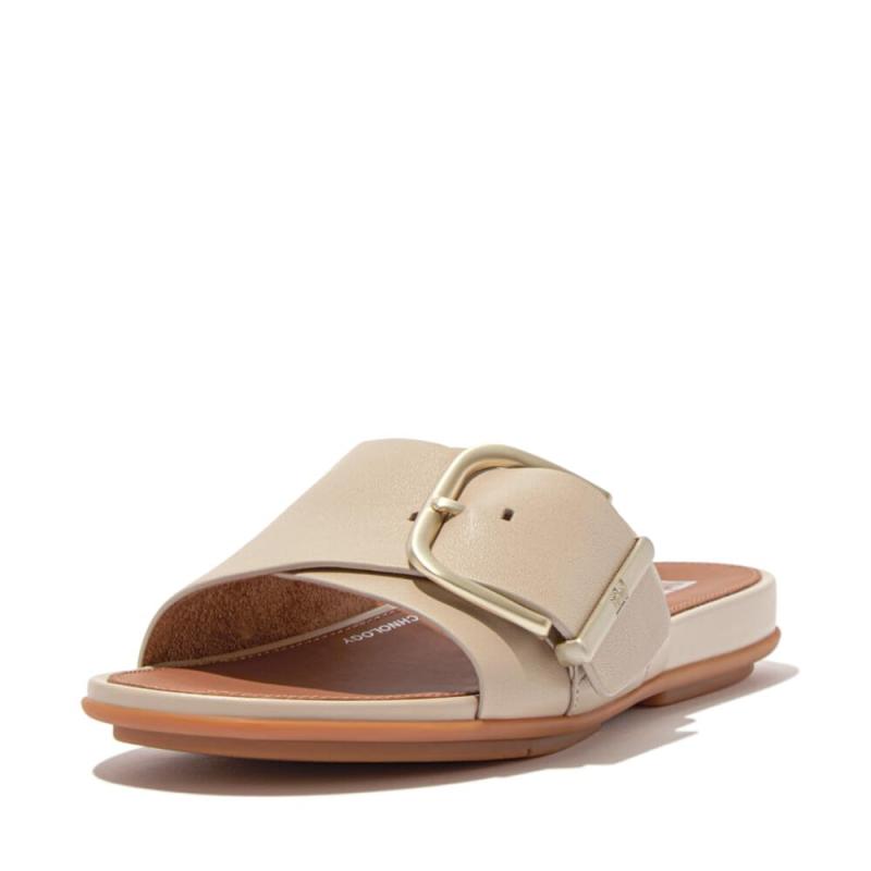 fitflop(填まるフロップ) レディース GRACIE MAXI-BUCKLE LEATHER SLIDESサンダル