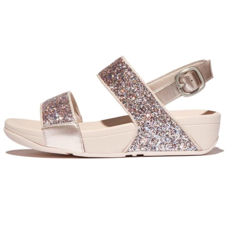 [相応うフロップ] 置き目品 レディース サンダルLULU MULTI-TONAL GLITTER BACK-STRAP SANDALS Platino/Silver