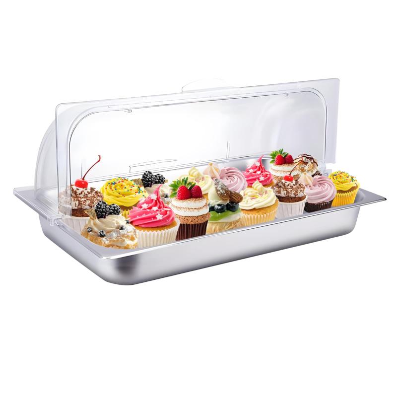 フードディスプレイセット ビュッフェサーバー food warm ビュッフェ ディスプレイ プレート 1連ステンレス鋼 氷で凍らせる ビュッフェ フルーツ ディスプレイ プレート コールドプレート 防