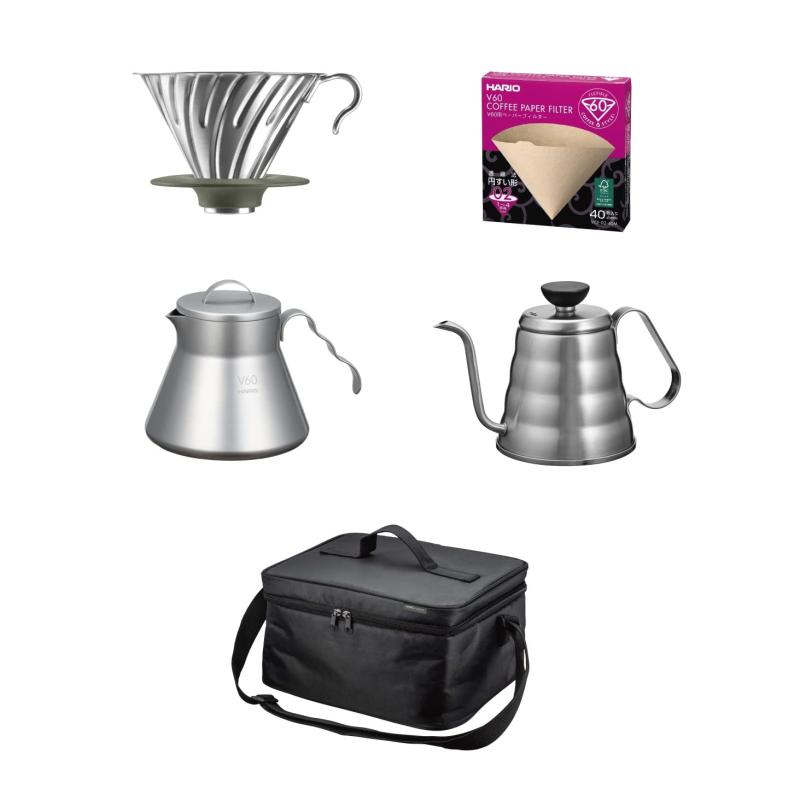 HARIO(ハリオ) V60アウトドアつづき物 珈琲備品 ステンレス鋼製 持ちはこぶ用