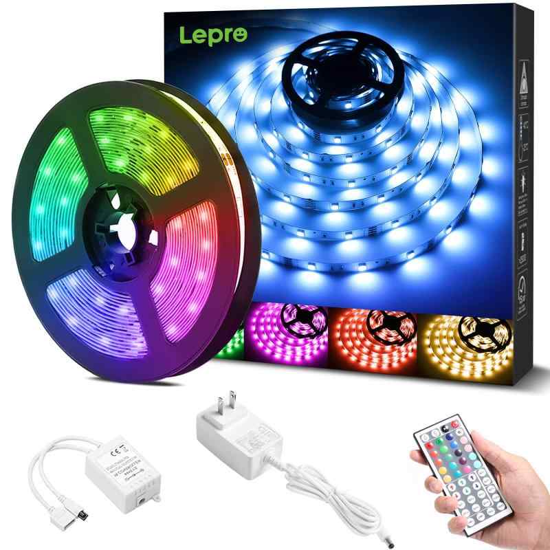 Lepro LEDテープライト RGB 高輝度 調光調色 ledテープ 切断可能 明るいライト 間接照明 室内装飾用 テープライト