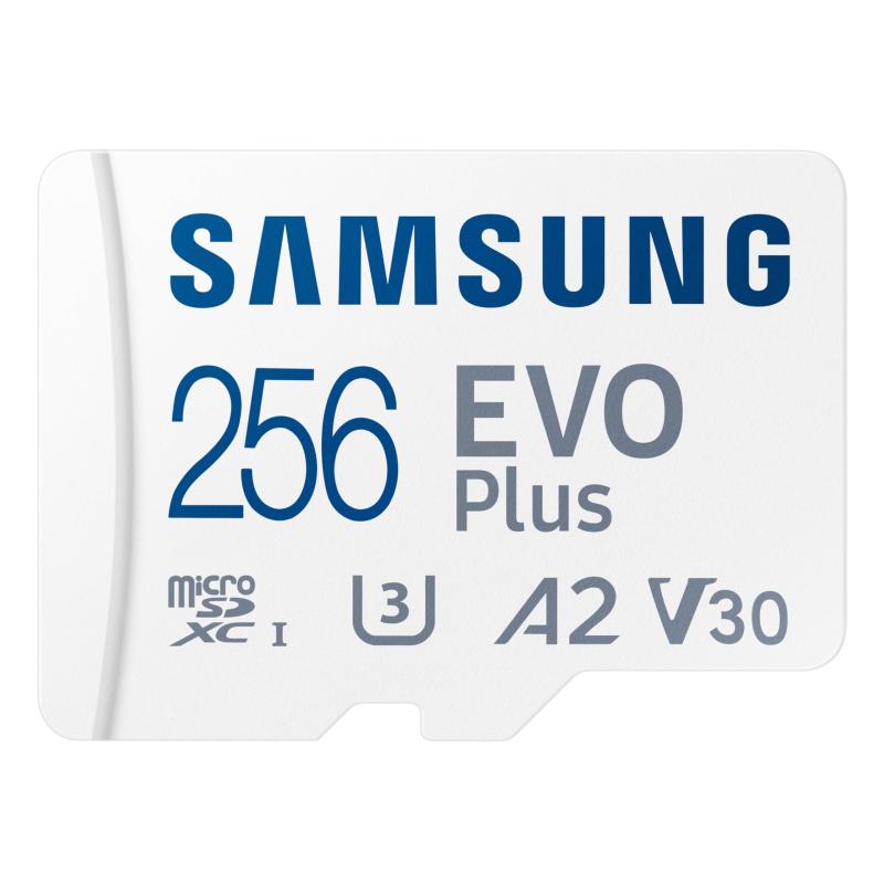 SAMSUNG EVO Plus microSD記憶装置歌留多 + アダプタ、microSDXC。