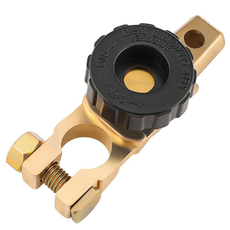 バッテリーカットターミナル D端子カットオフ 回転式電源 スイッ漏電 保護 遮断器 12v 24v バッテリー上がり防止 取付簡単画像