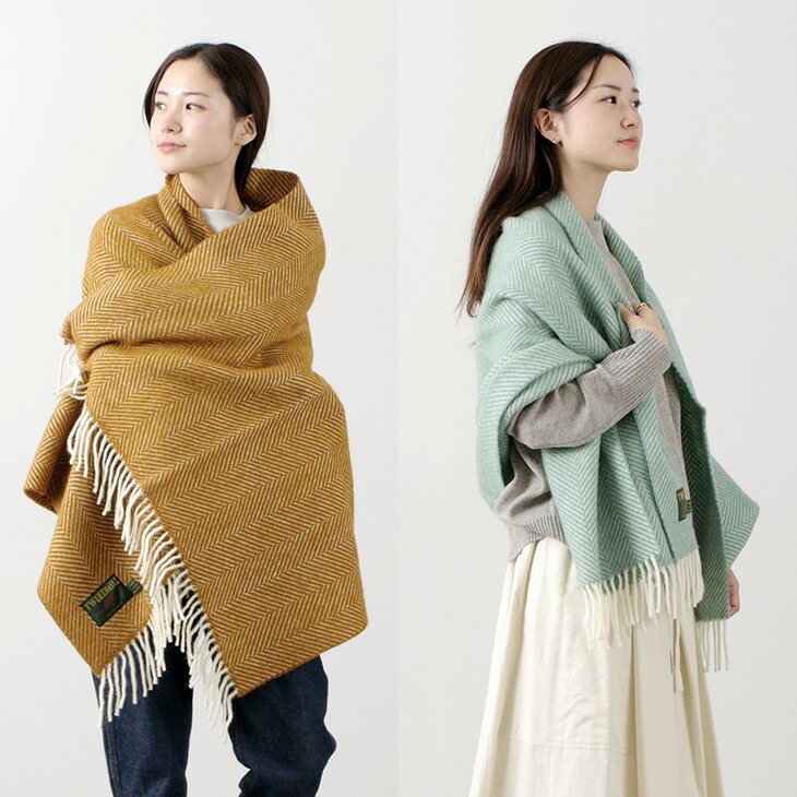 最安値挑戦！】 TWEED MILL ツイードミル フィッシュボーン ウールニー ラグ レディース メンズ ユニセックス ストール ひざ掛け  ブランケット ショール 暖かい ウール 防寒 大判 ギフト プレゼント FISH BONE KNEE RUG aguadamata.com.br