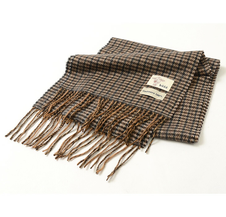 楽天市場 10 Offクーポン対象 3月11日1 59まで Beee べー チェック カシミア マフラー メンズ レディース Checked Muf ｒｏｃｏｃｏ Attractive Clothing
