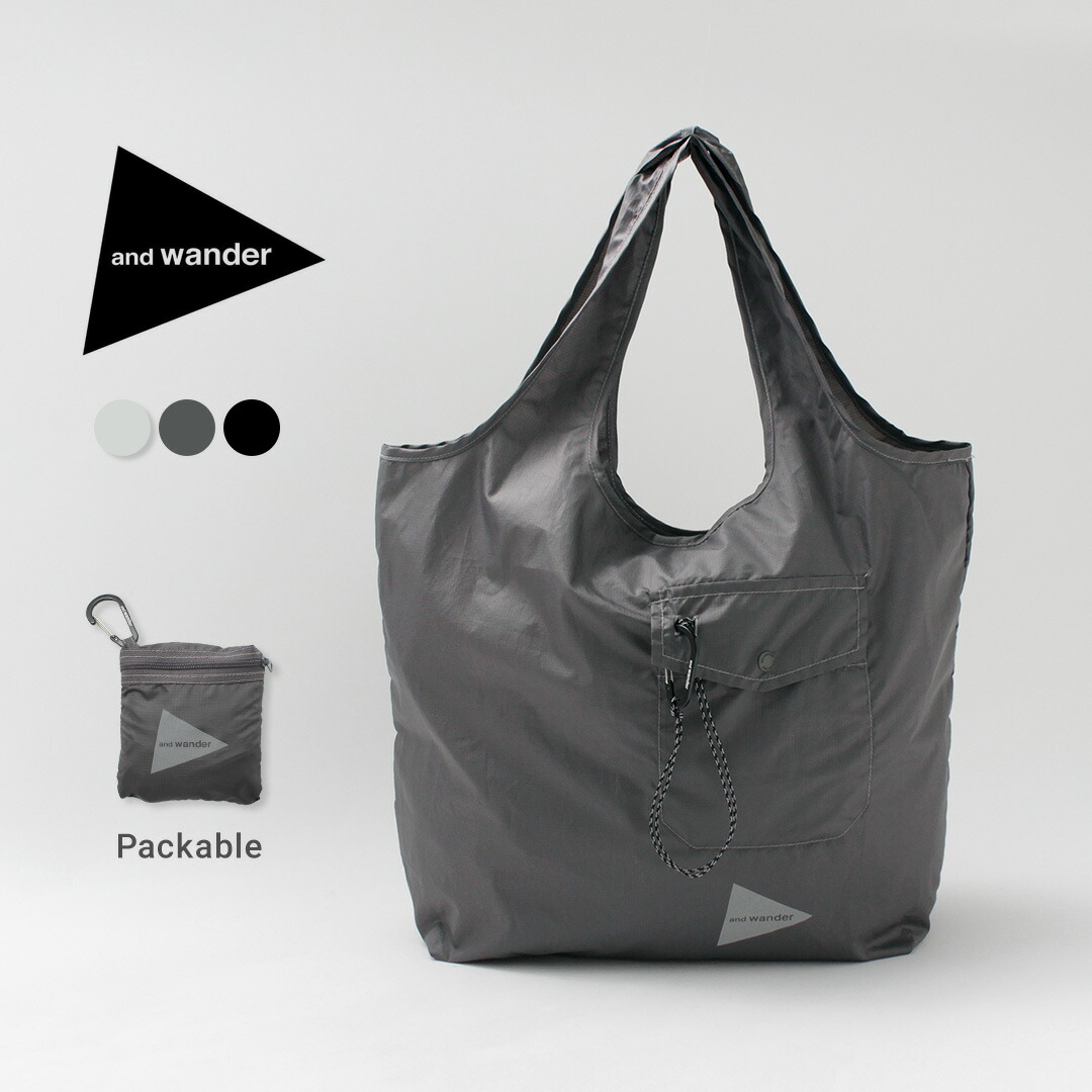 【新品未使用】アンドワンダー トートバッグ ポリエチレン and wander 楽天市場】アンドワンダー グロサリーポケットバッグ and wander