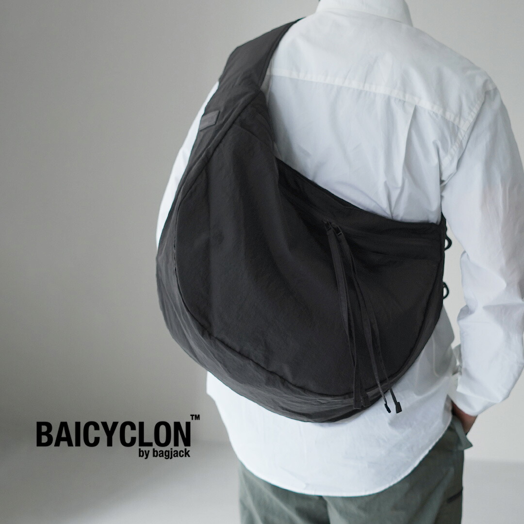 BAICYCLON BY BAGJACK（バイシクロン バイ バッグジャック） BCL-113 ビッグ ショルダーバッグ / メンズ ショルダーバッグ 撥水 A4 13インチ DRAW STRING BAG (LE)