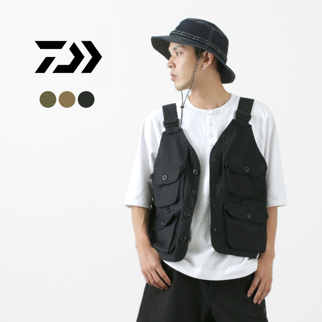 Daiwa ダイワ 釣り 吸水速乾 アングラーズ コットン ベスト フィッシングウェア