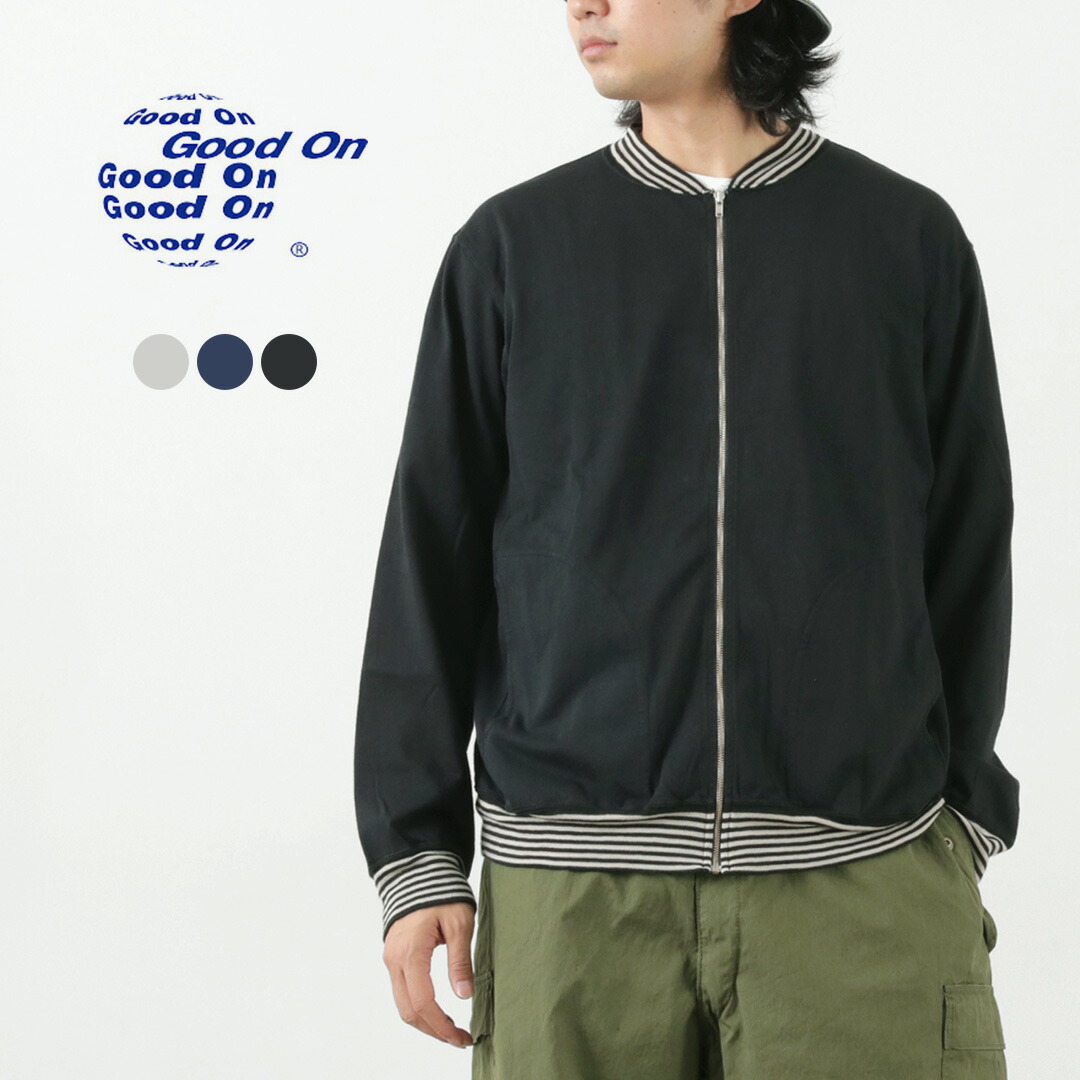楽天市場】Good On Heavy Jersey Stadium Jacket P- Black / rib