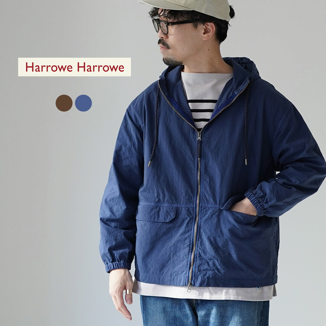 HARROWE HARROWE（ハロウハロウ） マリンパーカー / メンズ 長袖 日本製 ナイロン 製品染め ダブルジップ｜ＲＯＣＯＣＯ attractive clothing
