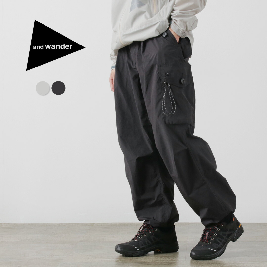 AND WANDER（アンドワンダー） オーバーサイズ カーゴパンツ / メンズ 大きめ ゆったり 春夏 撥水 アウトドア oversized  cargo pants | ＲＯＣＯＣＯ attractive clothing