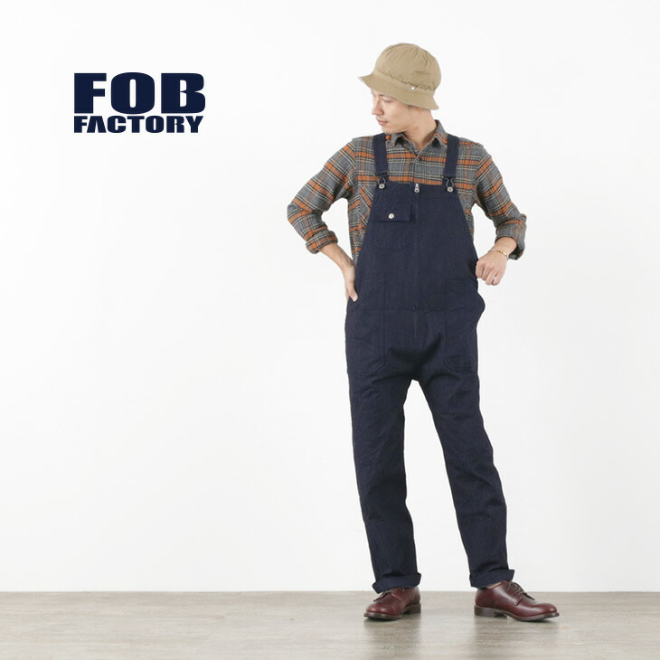 楽天市場 Fob Factory Fobファクトリー F0479 デニム オーバーオール メンズ ジェルトデニム サロペット 日本製 Denim Over All ｒｏｃｏｃｏ Attractive Clothing