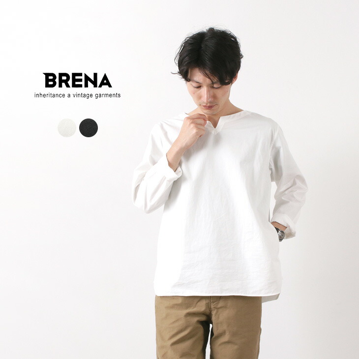 21 Off のbrena ブレナ キーネックシャツ メンズ 10 Offクーポン対象 3月11日1 59まで メンズファッション レディース 長袖 Off トップス コットンリネン Off ワッシャーカルゼ 無地 日本製 Key Neck Shirt セール 最新品限定