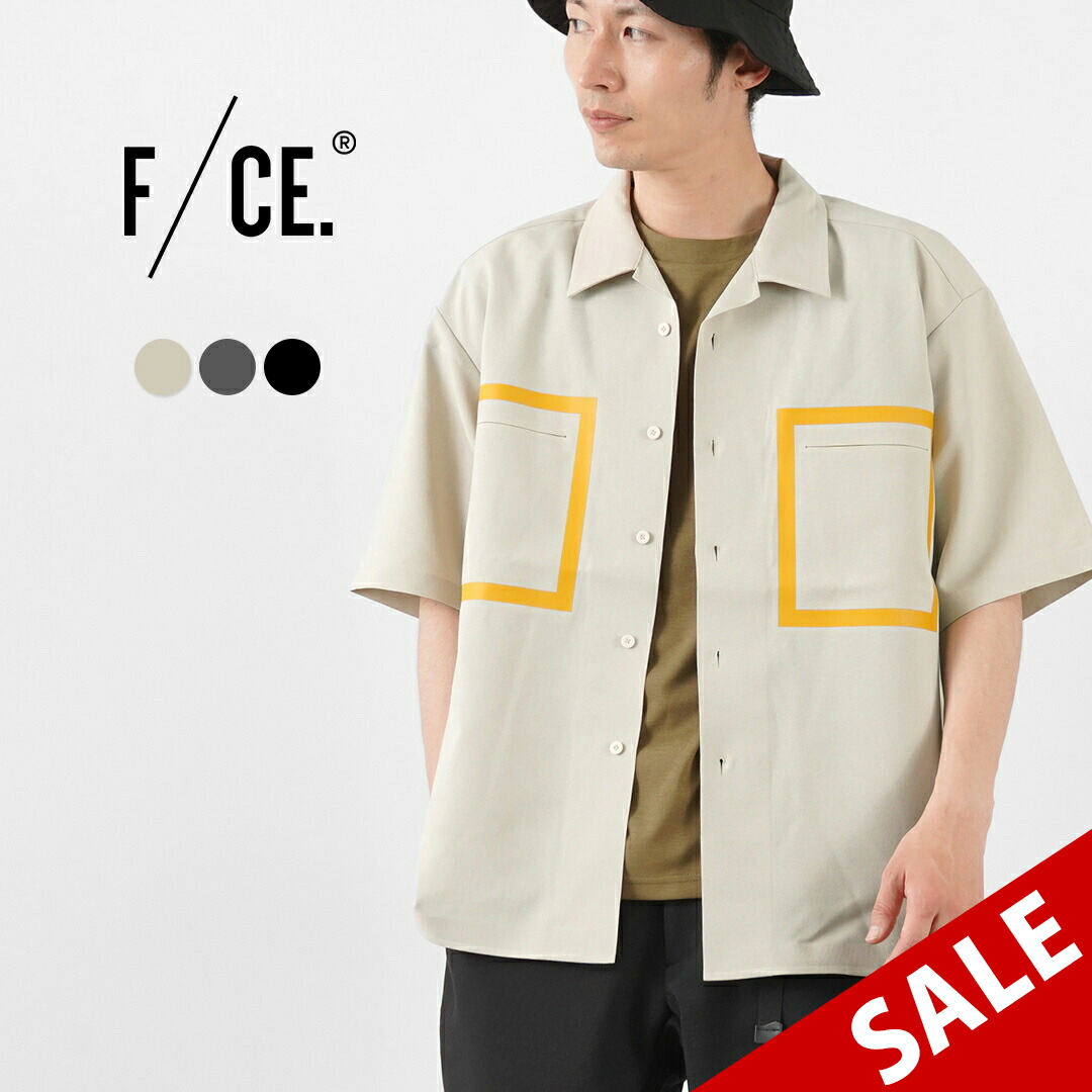 【50％OFF】F/CE（エフシーイー） テック トロ オープンシャツ / メンズ トップス 半袖 無地 ストレッチ オープンカラー TECH TORO OPEN SHIRTS【セール】