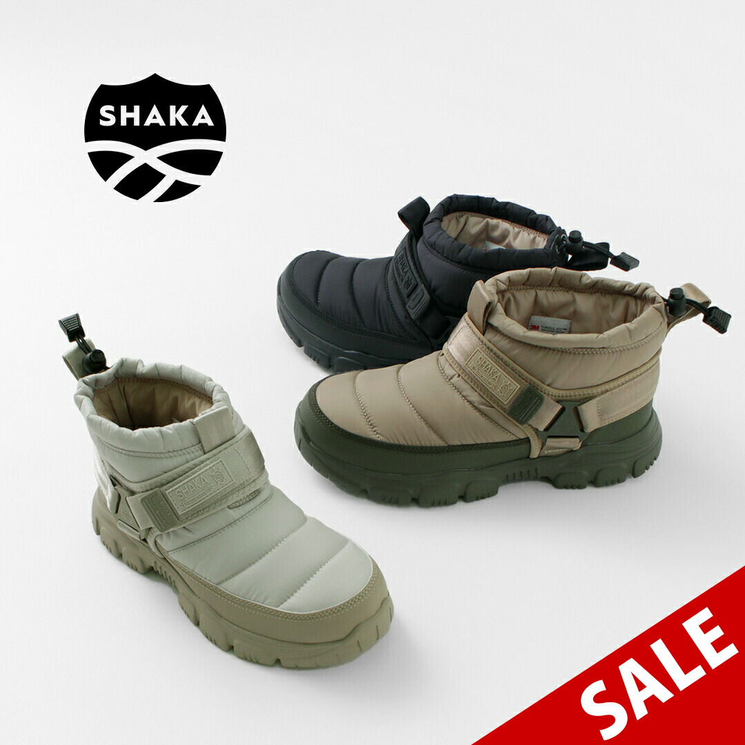 【50％OFF】SHAKA（シャカ） スナッグ ブーティー 2022年モデル / メンズ レディース ブーツ ユニセックス アウトドア キャンプ 焚火 登山 断熱 撥水 ベルクロ SNUG BOOTIE AT【セール】