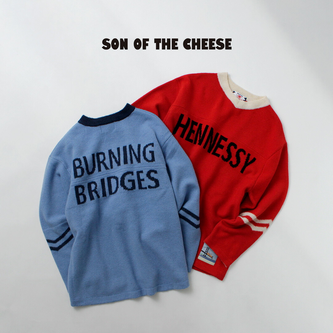 【50％OFF】SON OF THE CHEESE（サノバチーズ） ヘネシー フットボール セーター / トップス ニット Vネック メンズ HENNY FOOTBALL SWEATER【セール】