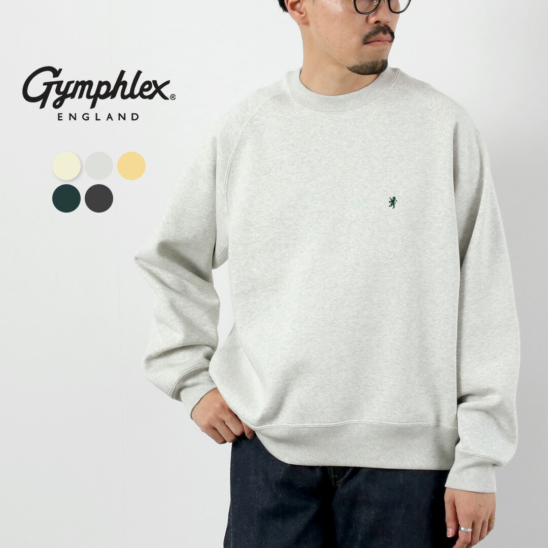 【10％OFFクーポン対象】GYMPHLEX（ジムフレックス） スイングスリーブ クルーネック プルオーバースウェット / メンズ 長袖 裏起毛 #GY-C0292 TCF_SWING SLEEVE CREW NECK P.O.