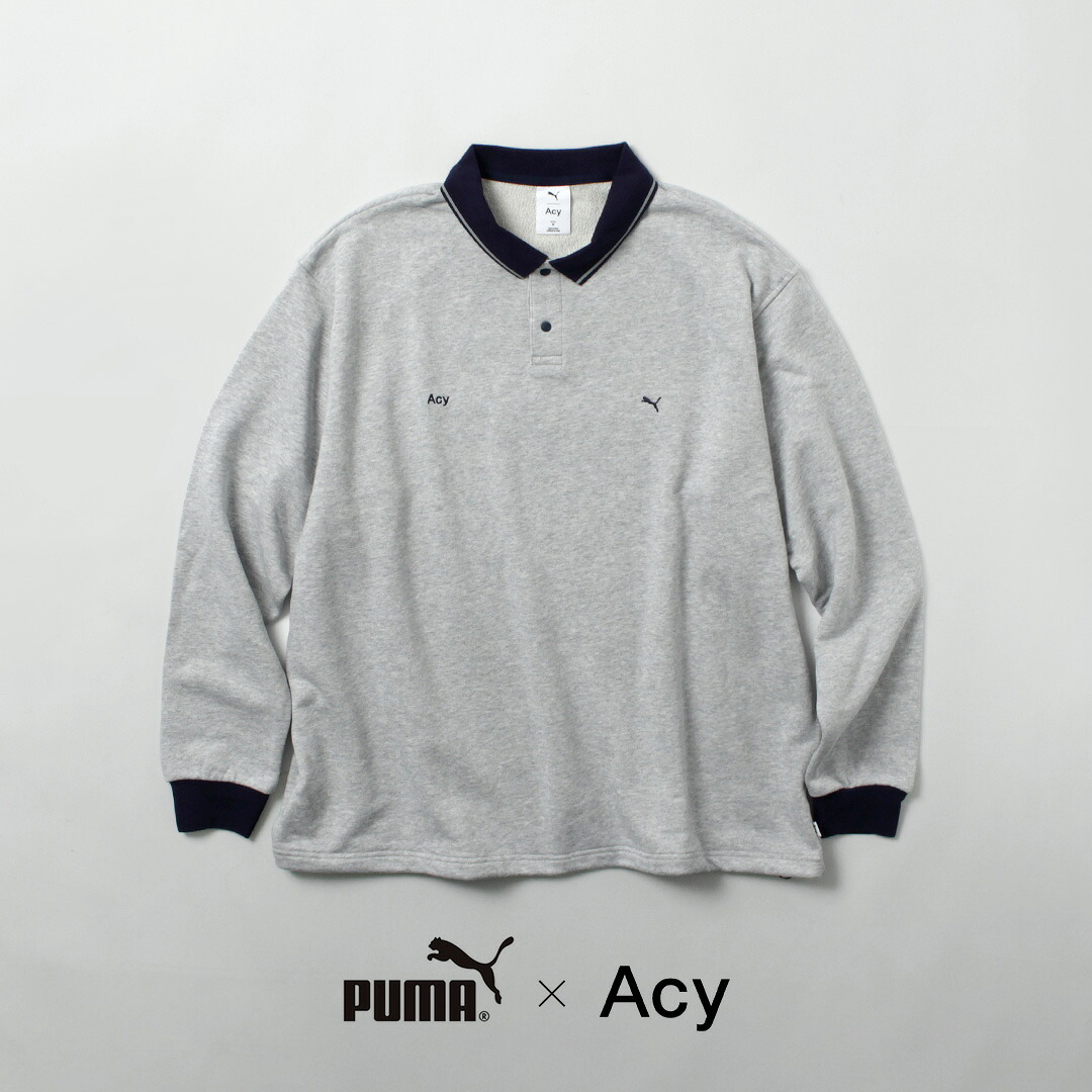 【30％OFF】PUMA（プーマ） プーマ×エイシー フットボールスウェットシャツ / メンズ スウェット 長袖 ハーフボタン PUMA×ACY FOOTBALL SWEAT【セール】