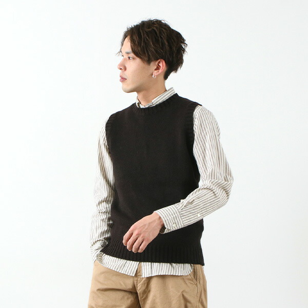楽天市場 Soglia ソリア ランドノア ブリティッシュウール クルーネック ニット ベスト メンズ 日本製 ｒｏｃｏｃｏ Attractive Clothing