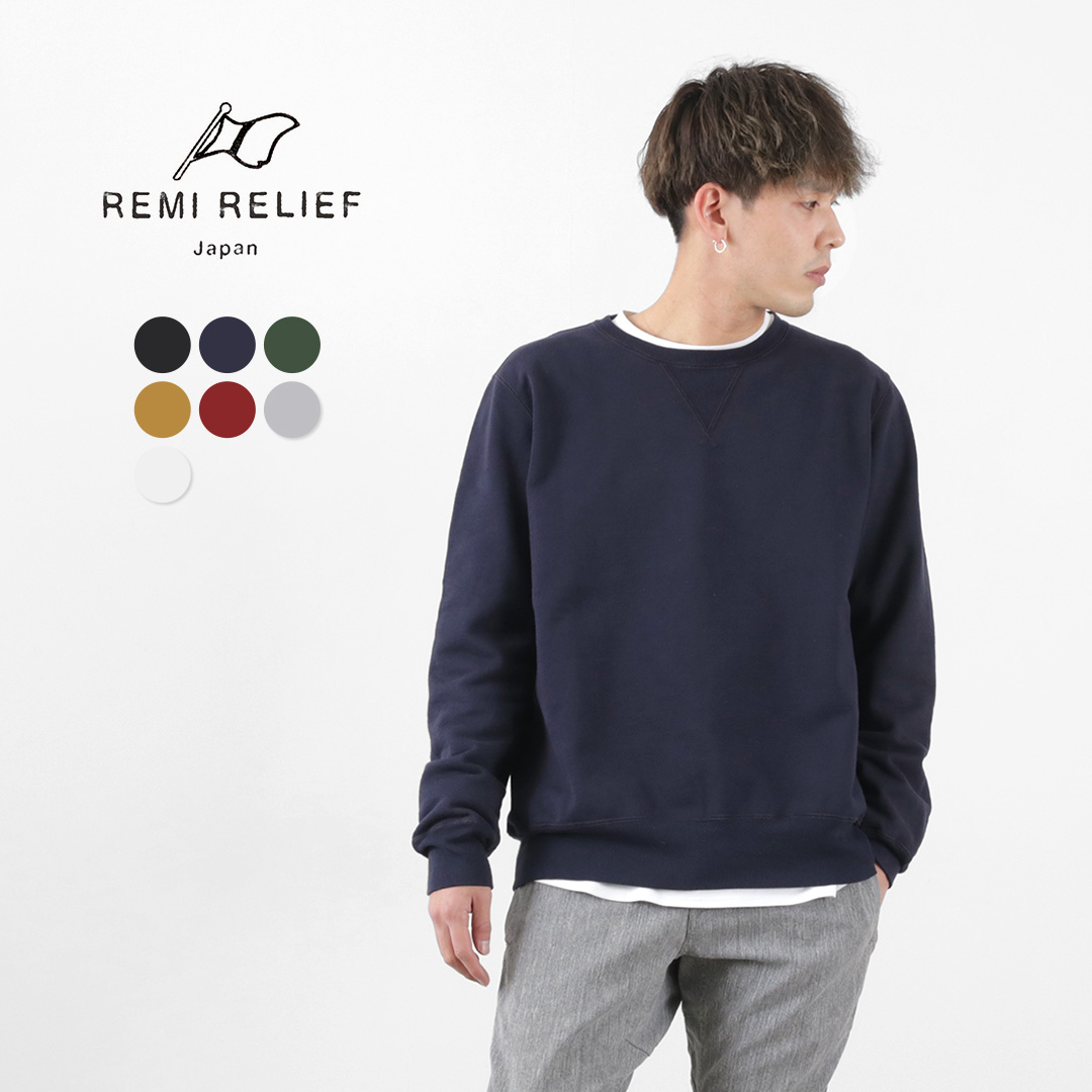 楽天市場】REMI RELIEF（レミレリーフ） SP加工裏毛 クルー メンズ 