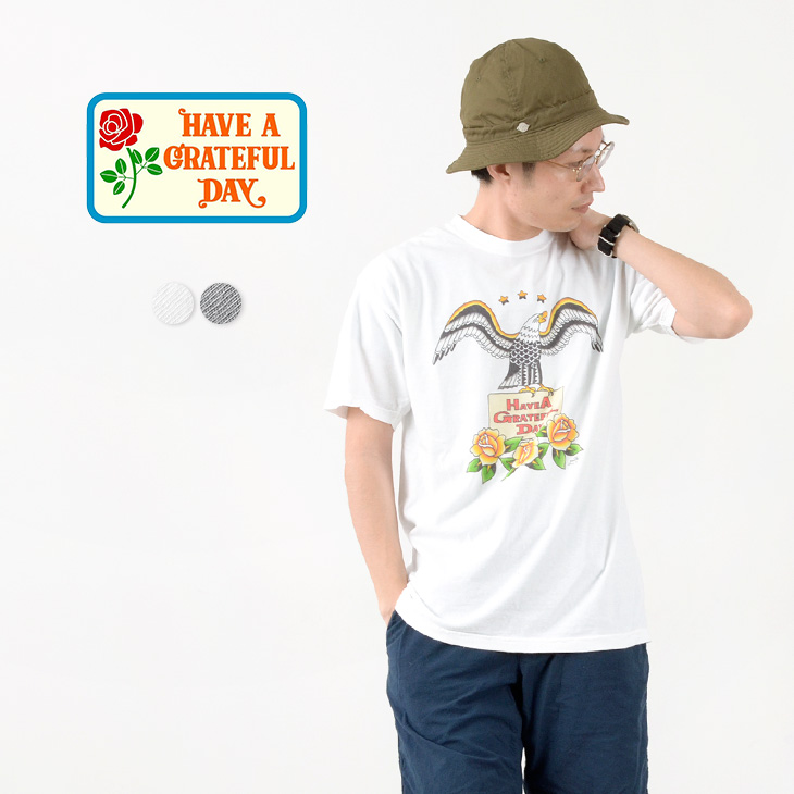 【30％OFF】HAVE A GRATEFUL DAY（ハブアグレイトフルデイ） YH×GRATEFUL DAY Tシャツ イーグル  メンズ 半袖 プリントTシャツ コットン クルーネック GDC0002 YH×GRATEFUL DAY T-SHIRT  -EAGLE【セール】 ＲＯＣＯＣＯ attractive clothing