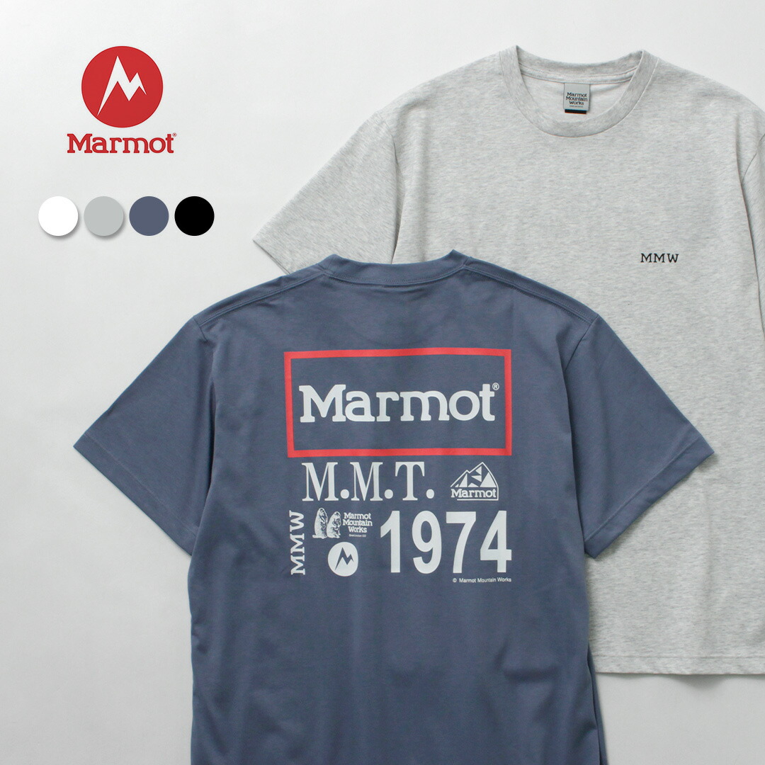 MARMOT（マーモット） MMW アーカイブ ロゴTシャツ / メンズ 半袖 プリント コットン ポリエステル UVカット 吸水速乾 MMW Archive Logo T-Shirts