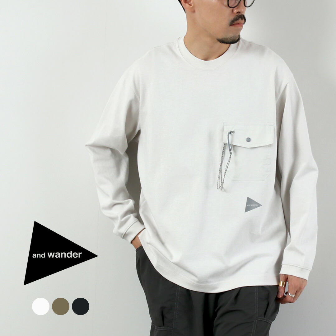 and wander アンドワンダー PE ワッフルロングスリーブT ホワイト 楽天市場】アンドワンダー PEワッフルロングスリーブT and