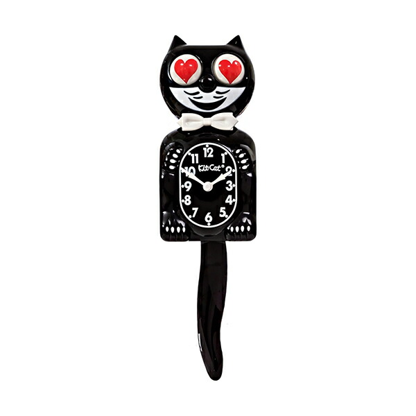 Kit-Cat Klock キットキャットクロック クラッシックブラック ハートアイ BC-1-Heart