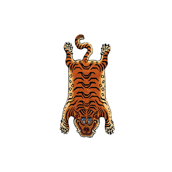 トラデザインラグ 約120x80cm ztibetantigersno01.gif