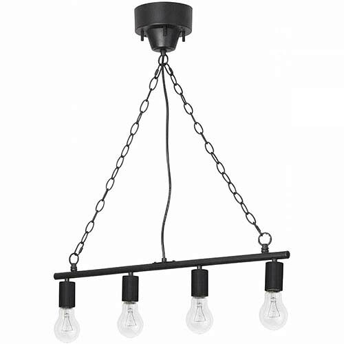 ワークライト 4灯 シーリングライト 電球なし WORK LIGHT CEILING by 4BULB 002424 (ブラック)
