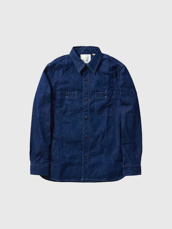 FULLCOUNT フルカウント デニム シャツ ワークシャツ ジンバブエ コットン 8oz 定番 日本製 国産 DENIM WORK SHIRTS 綿 100% 4890|RODEO BROS 2nd(ロデオブロス)