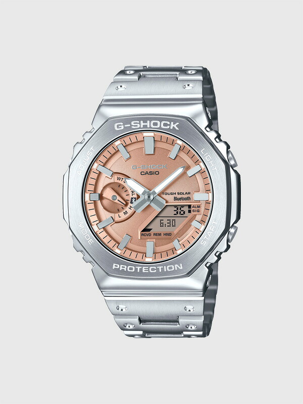 G-SHOCK Gショック ソーラー 時計 腕時計 FULL METAL 2100 Series 時計 メンズ レディース おしゃれ シンプル カシオ ジーショック フルメタ CASIO WATCHES タフソーラー ソーラー充電システム Bluetooth モバイルリンク機能 20気圧防水 GM-B2100AD-5AJF｜RODEO BROS 2nd（ロデオブロス）