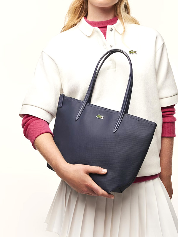 バッグ おしゃれ かわいい ファスナー付き 可愛い レディース レディース Lacoste L 12 12 L1212 Concept バッグ ブランド ラコステ L1212 Shopping ミニトート 小さめ ラコステ 送料無料 シンプル Pvc仕様のボディマテリアルにはポロシャツさながらの組織表情を