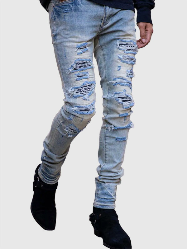 楽天市場】mnml ミニマル スキニー X165 PASLEY STRETCH DENIM