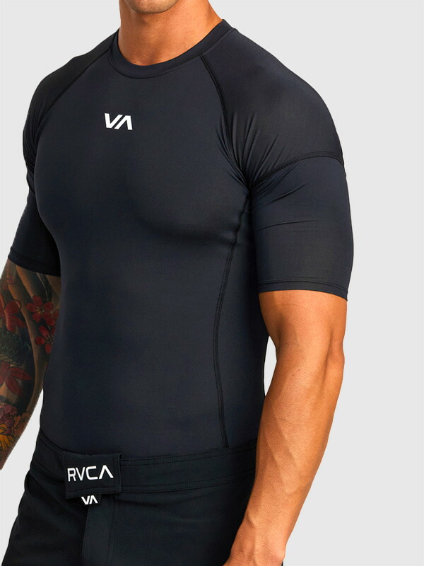RVCA ルーカ Tシャツ ラッシュガード メンズ レディース 半袖 RVCA RASHGUARD ルカ サーフィン 海 川 マリンスポーツ BBQ フィットネス ジム トレーニング ウェア 日焼け防止 吸汗性 定番 BF041-860