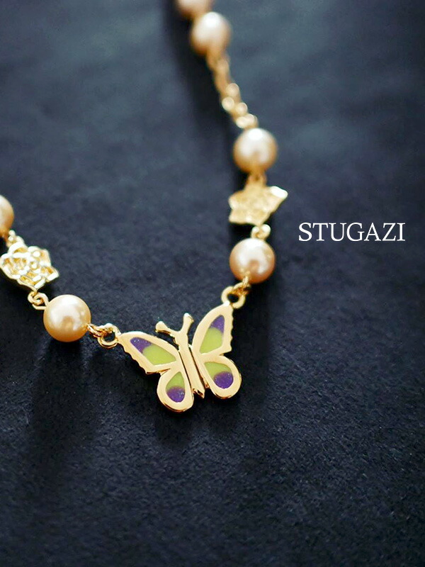 楽天市場 Stugazi スガジ メンズ レディース ユニセックス シンプル シルバー ブランド おしゃれ かわいい Gd Butterfly Angel Necklace エンジェル バタフライ ひまわり パール G Dragon着用モデル デザインチェーン Rodeo Bros 2nd ロデオブロス